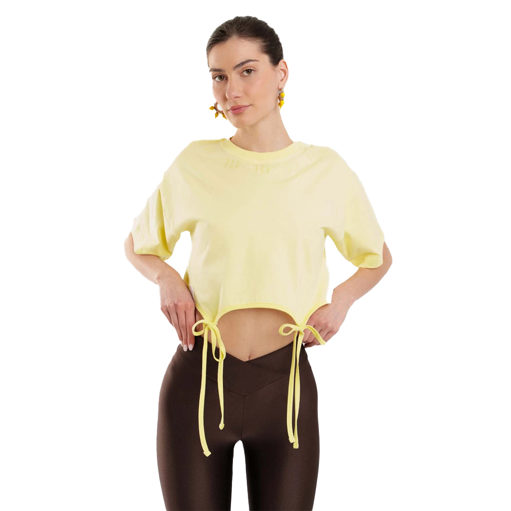 PCP Amelie Crop T-Shirt Γυναικεία Crop Μπλούζα - Κίτρινο